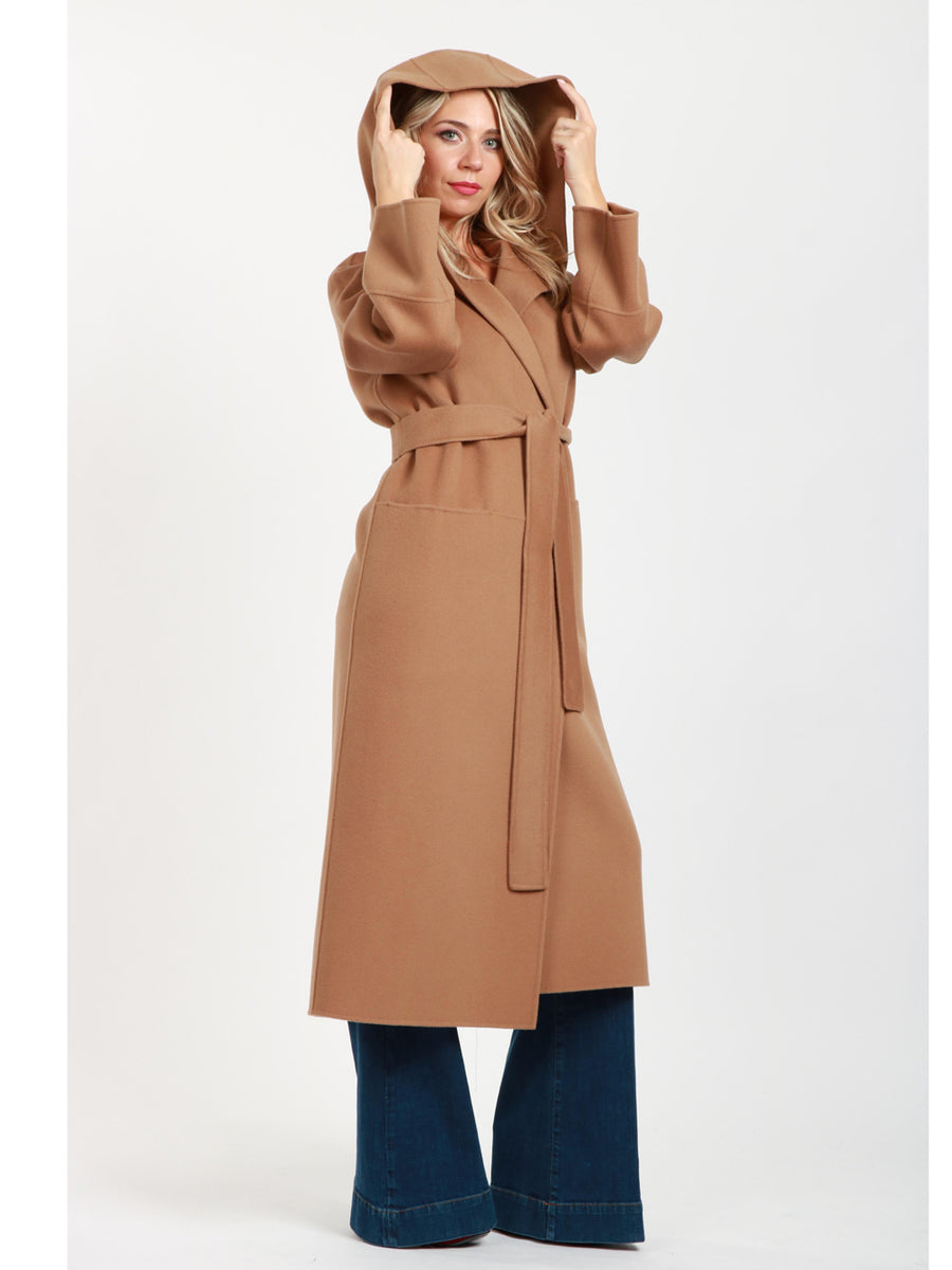 S MAXMARA Cappotto Fabio a Vestaglia in Lana Vergine