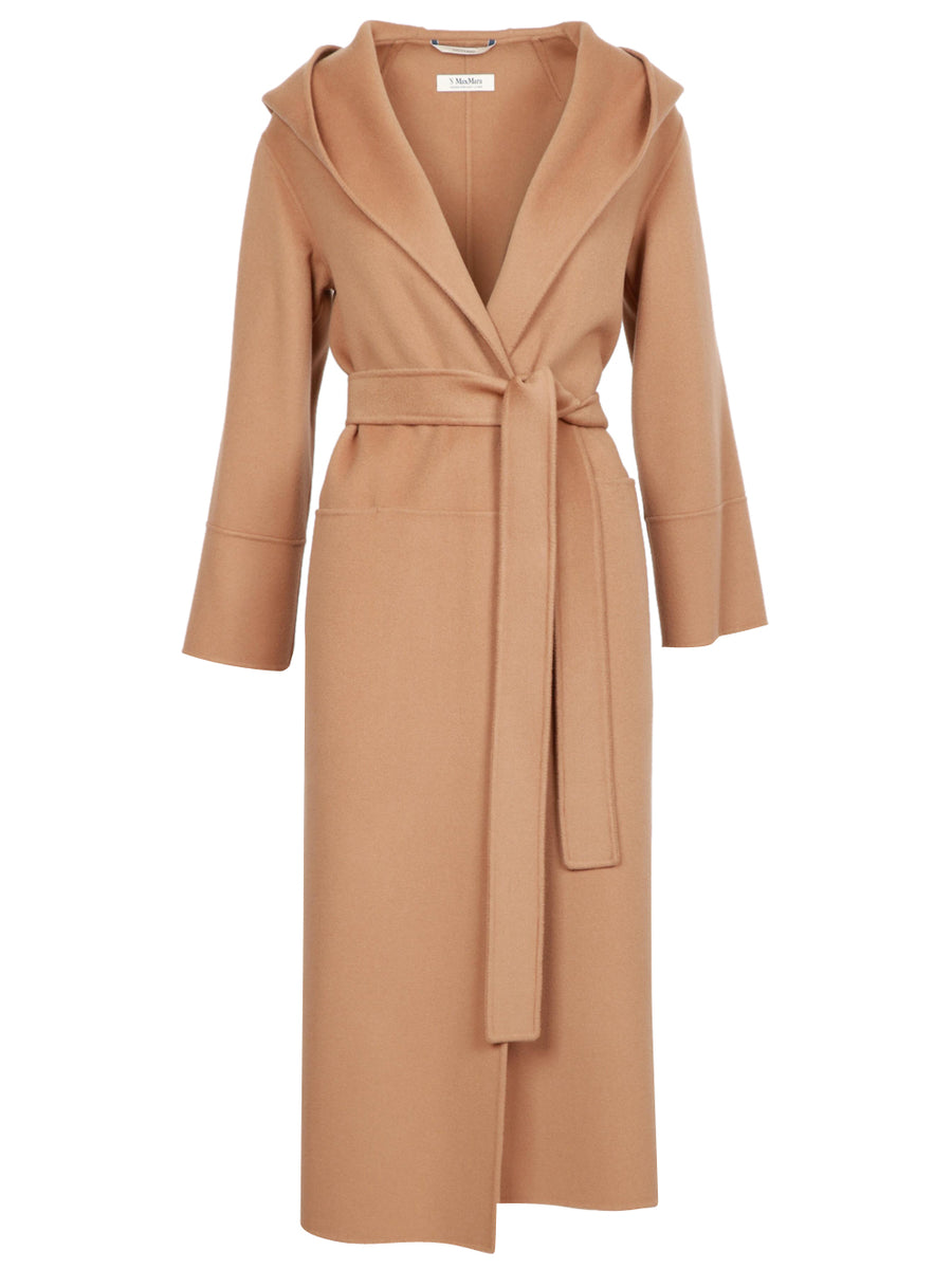 S MAXMARA Fabio Dressing Gown Coat in Camel Virgin Wool with