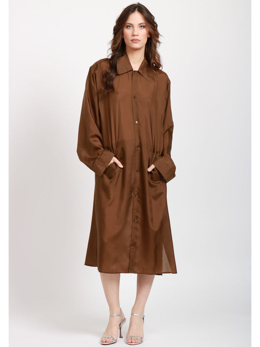 PHILOSOPHY DI LORENZO SERAFINI Vestito Chemisier in Seta