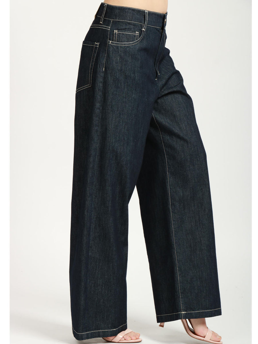 S MAXMARA Zucchero Jeans in Blue Denim with Straight Leg