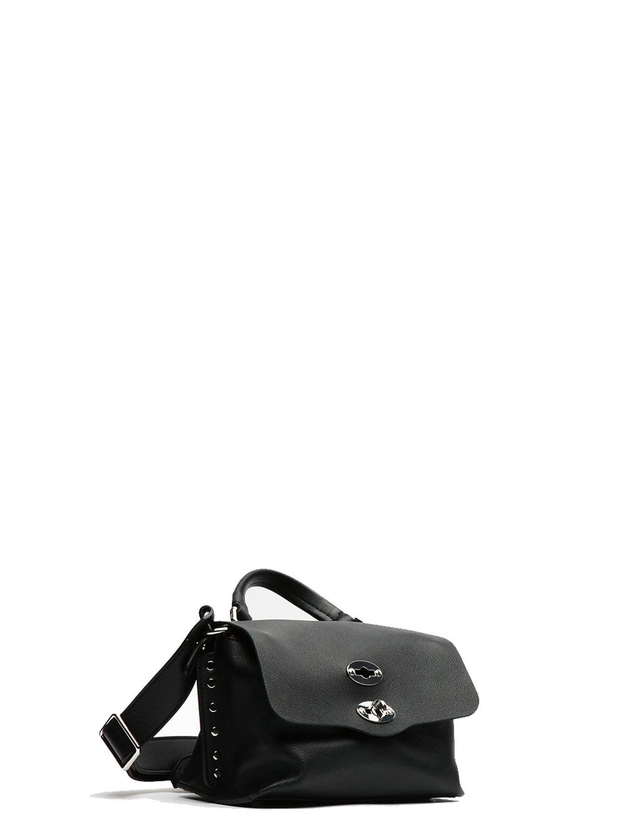ZANELLATO Borsa a Mano Postina Saeta Baby in Pelle Nera