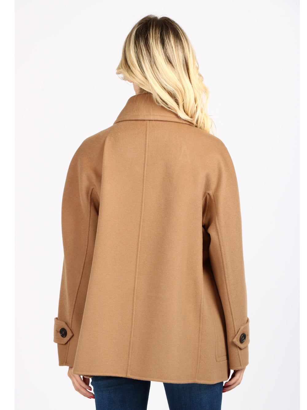 Caban Fly Doppiopetto in Lana Cammello