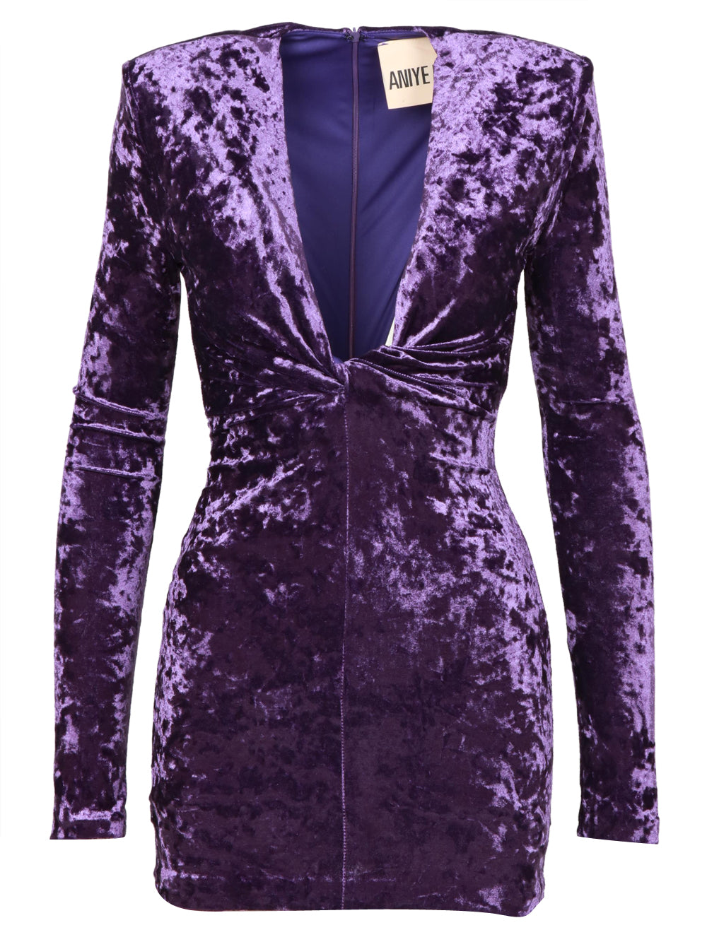 Vestito Zoe Tubino Corto in Ciniglia Viola