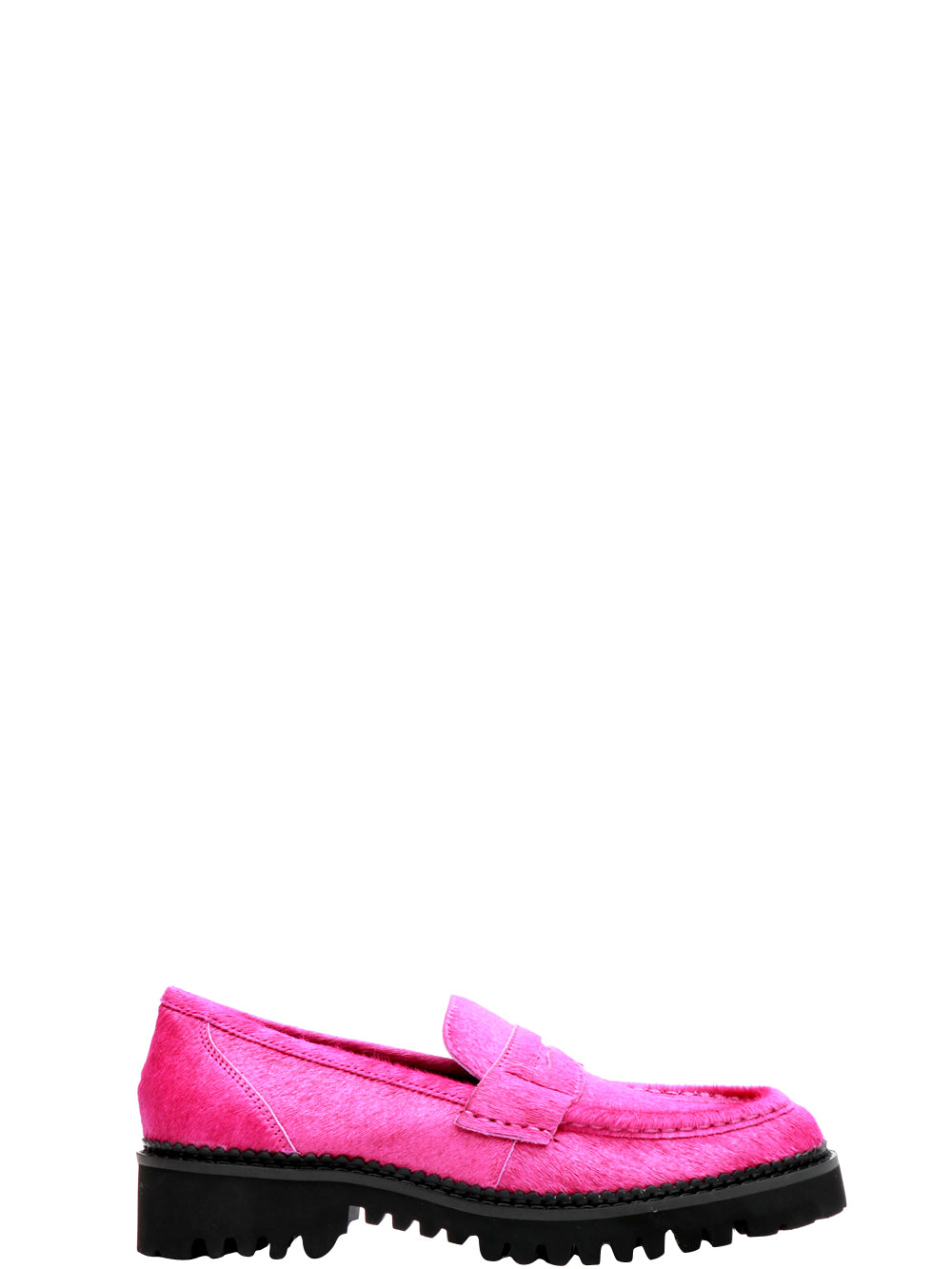 Scarpe Mocassino Marcia in Cavallino Fucsia