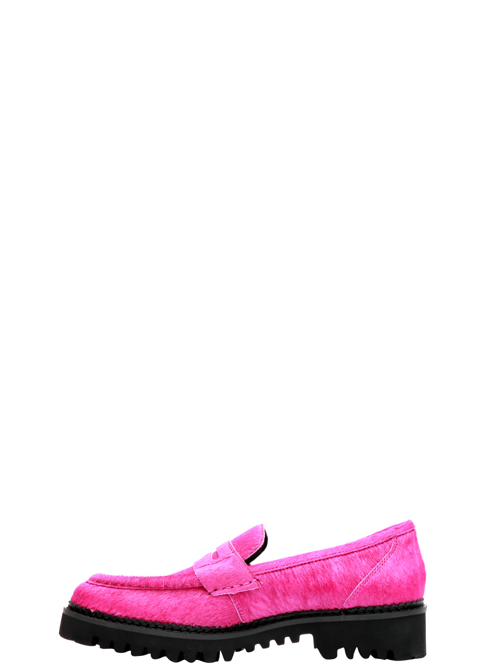 Scarpe Mocassino Marcia in Cavallino Fucsia