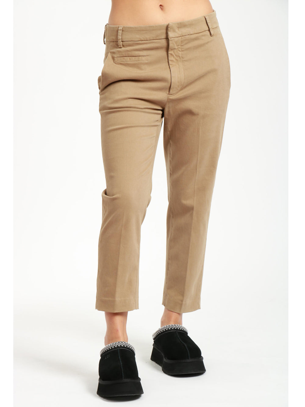 Pantaloni Ariel in Cotone Cammello
