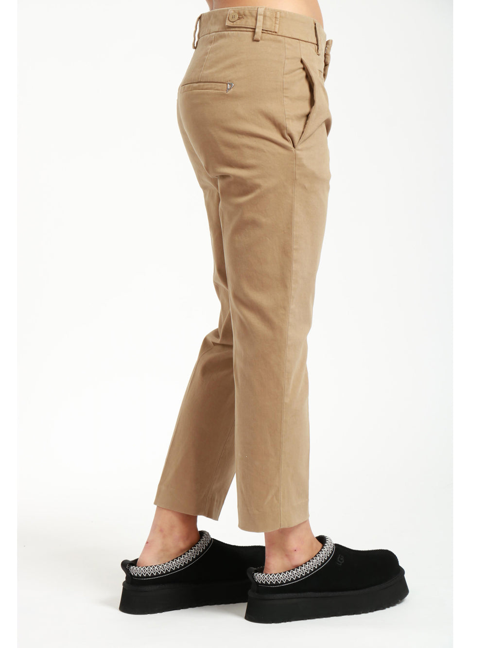 Pantaloni Ariel in Cotone Cammello
