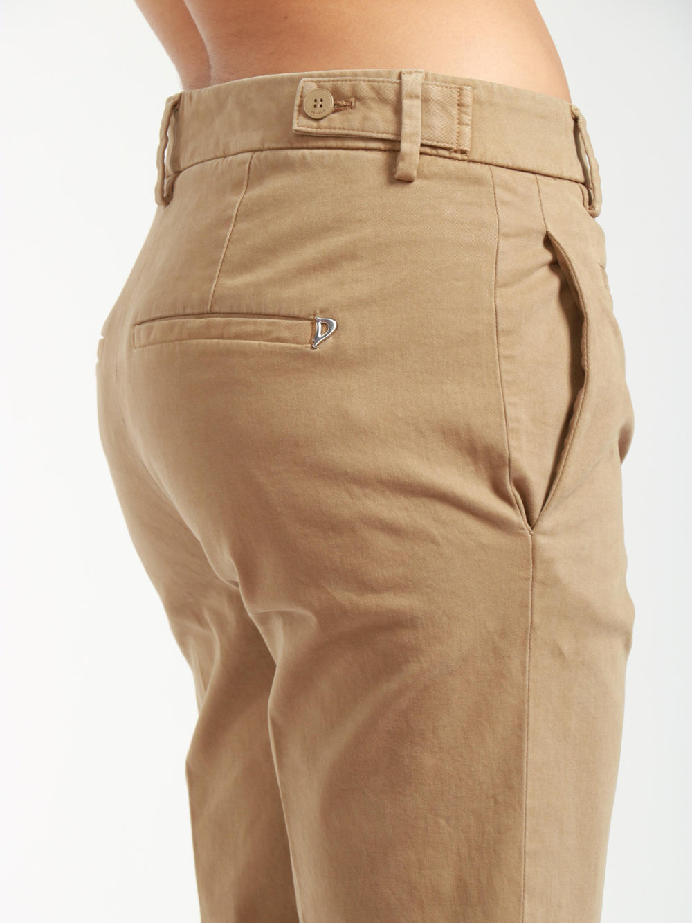 Pantaloni Ariel in Cotone Cammello