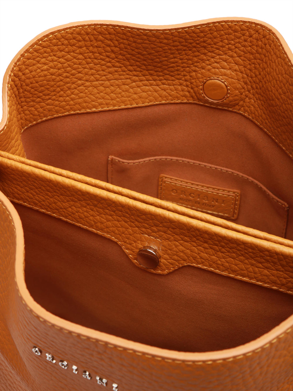 Borsa a Spalla Soft in Pelle Ocra con Tracolla