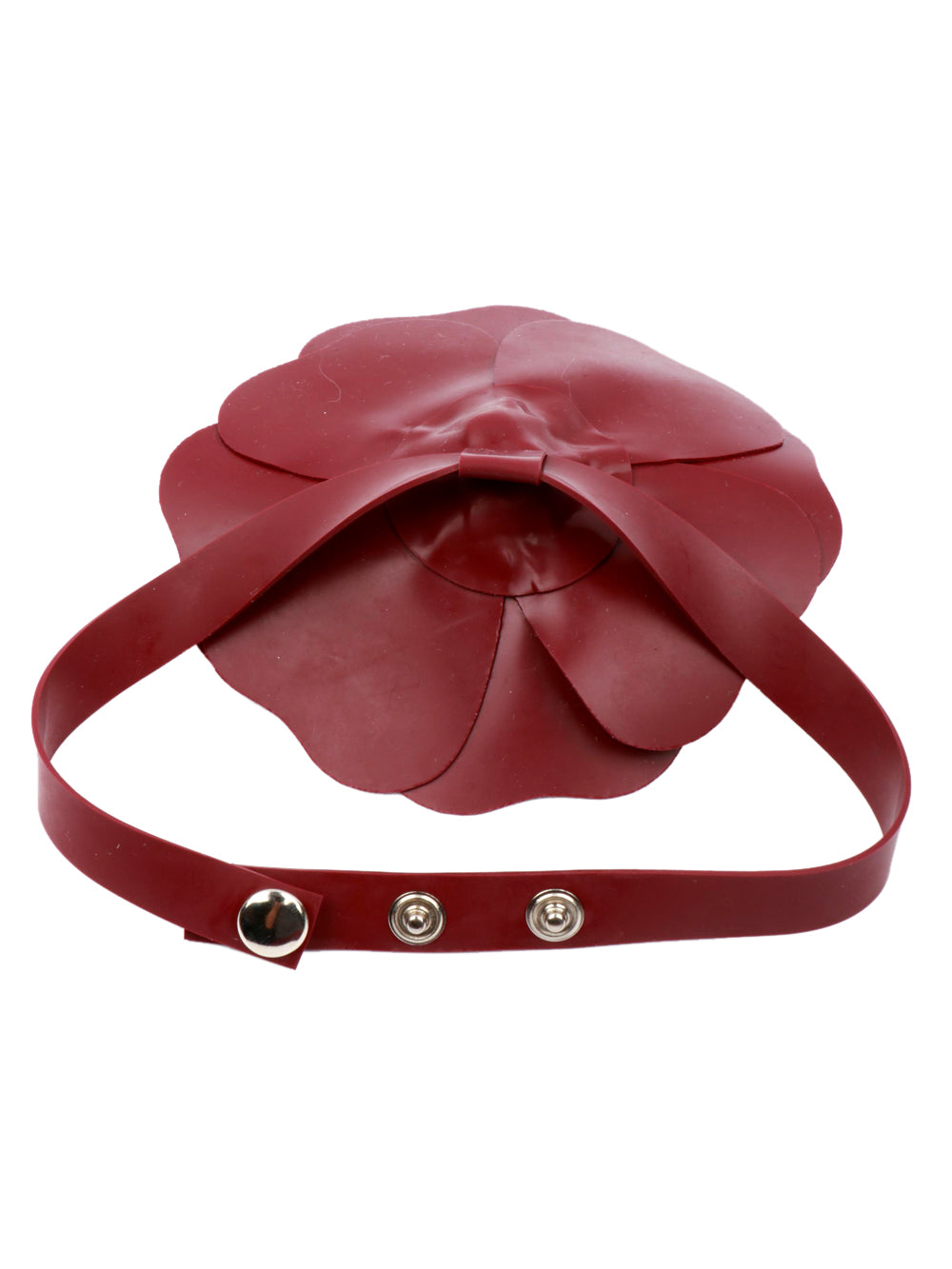 Collana Choker con Fiore in Lattice Bordeaux