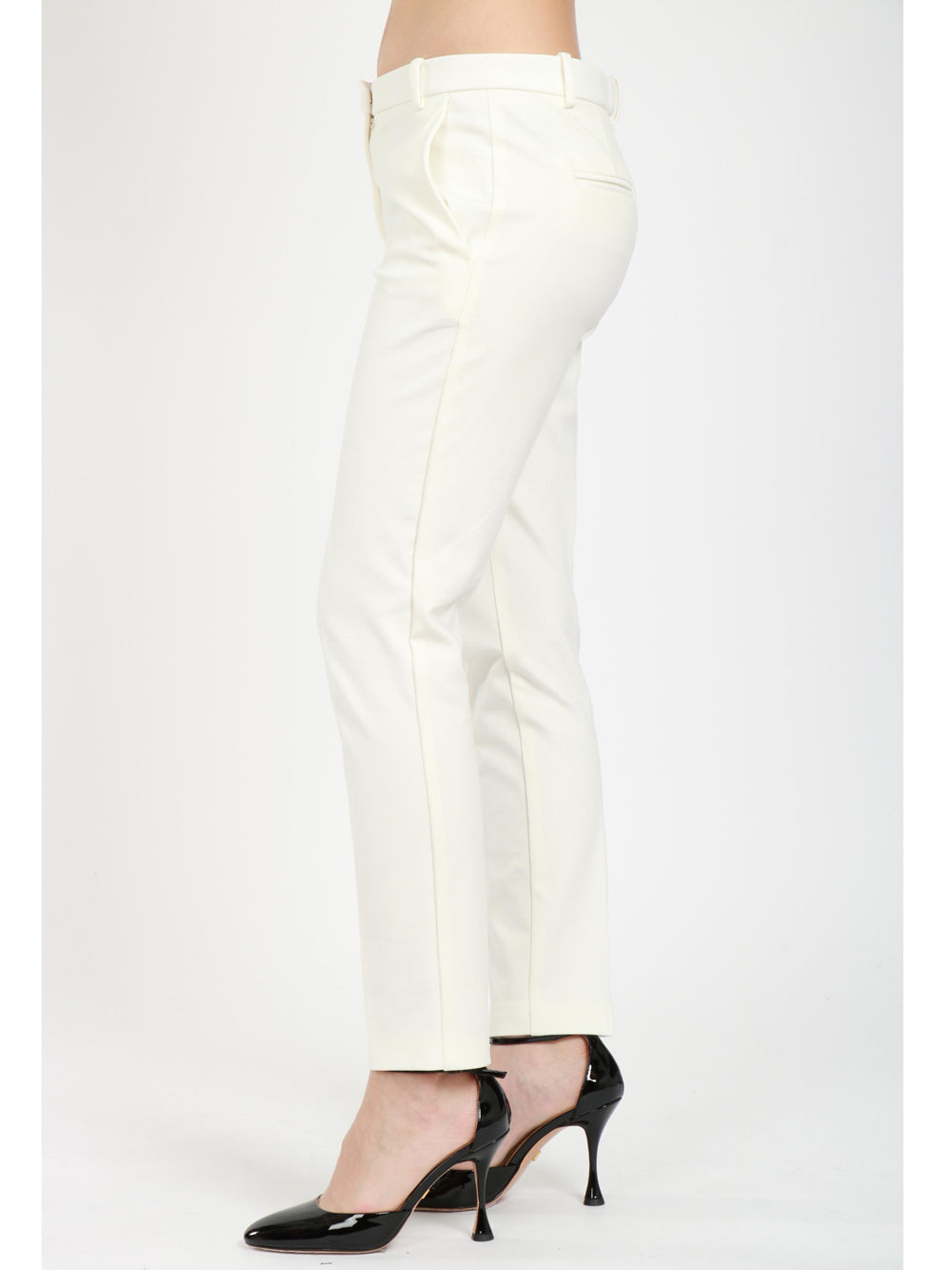 Pantaloni Bello Bianchi con Gamba Dritta