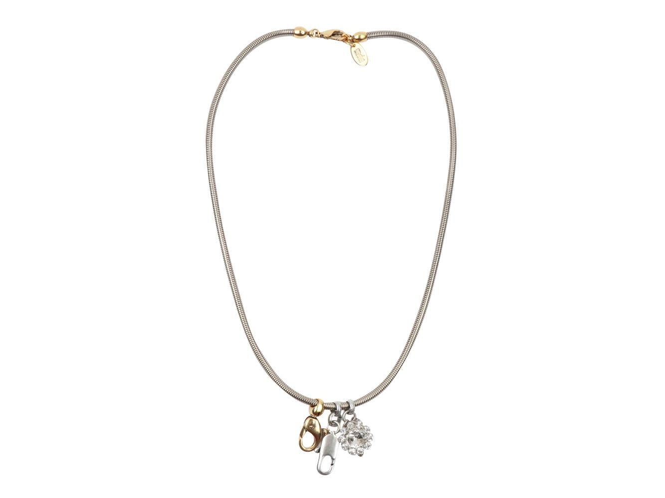 Collana Argento con Pendenti a Forma di Gancio