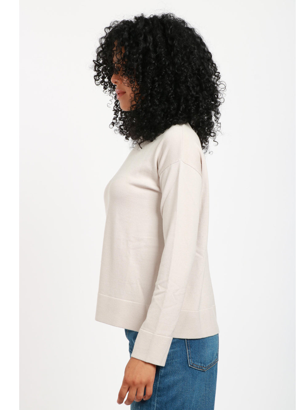 Maglia West Girocollo in Lana Vergine Tortora