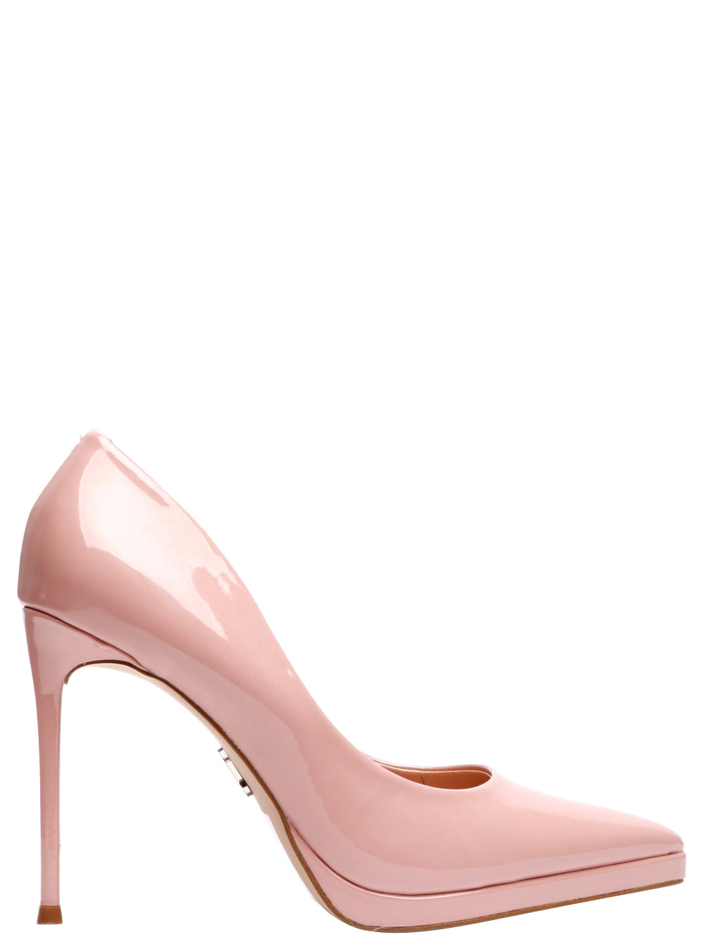 Scarpe Décolleté Klassy in Vernice Cipria con Tacco a Spillo