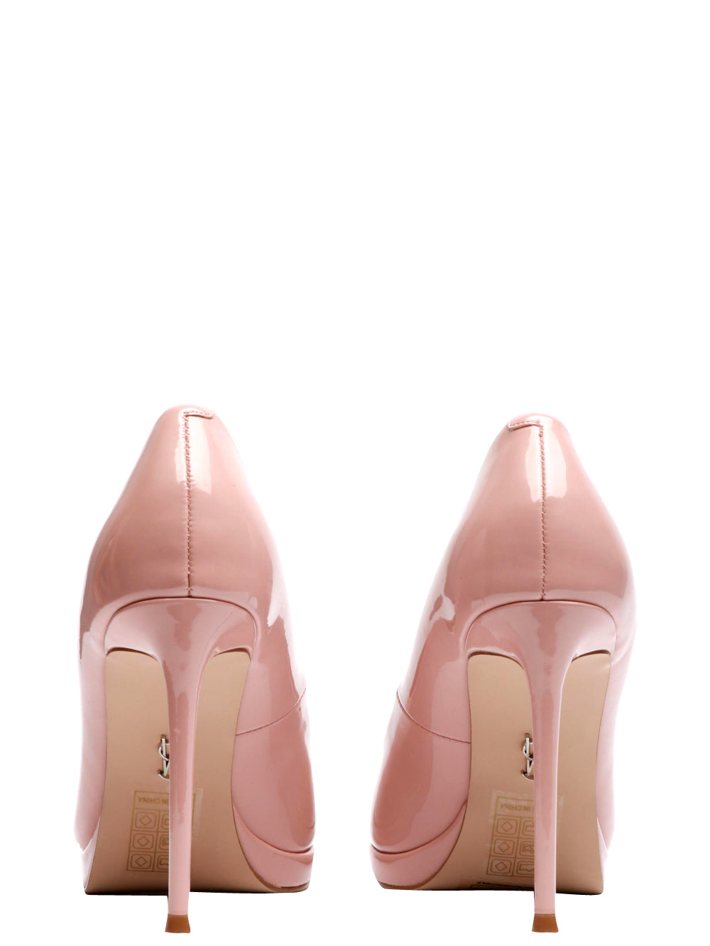 Scarpe Décolleté Klassy in Vernice Cipria con Tacco a Spillo