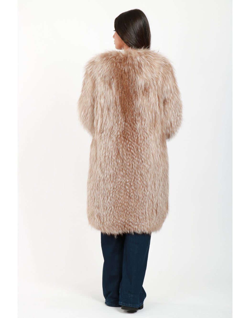 Pelliccia Girocollo in Volpe Beige