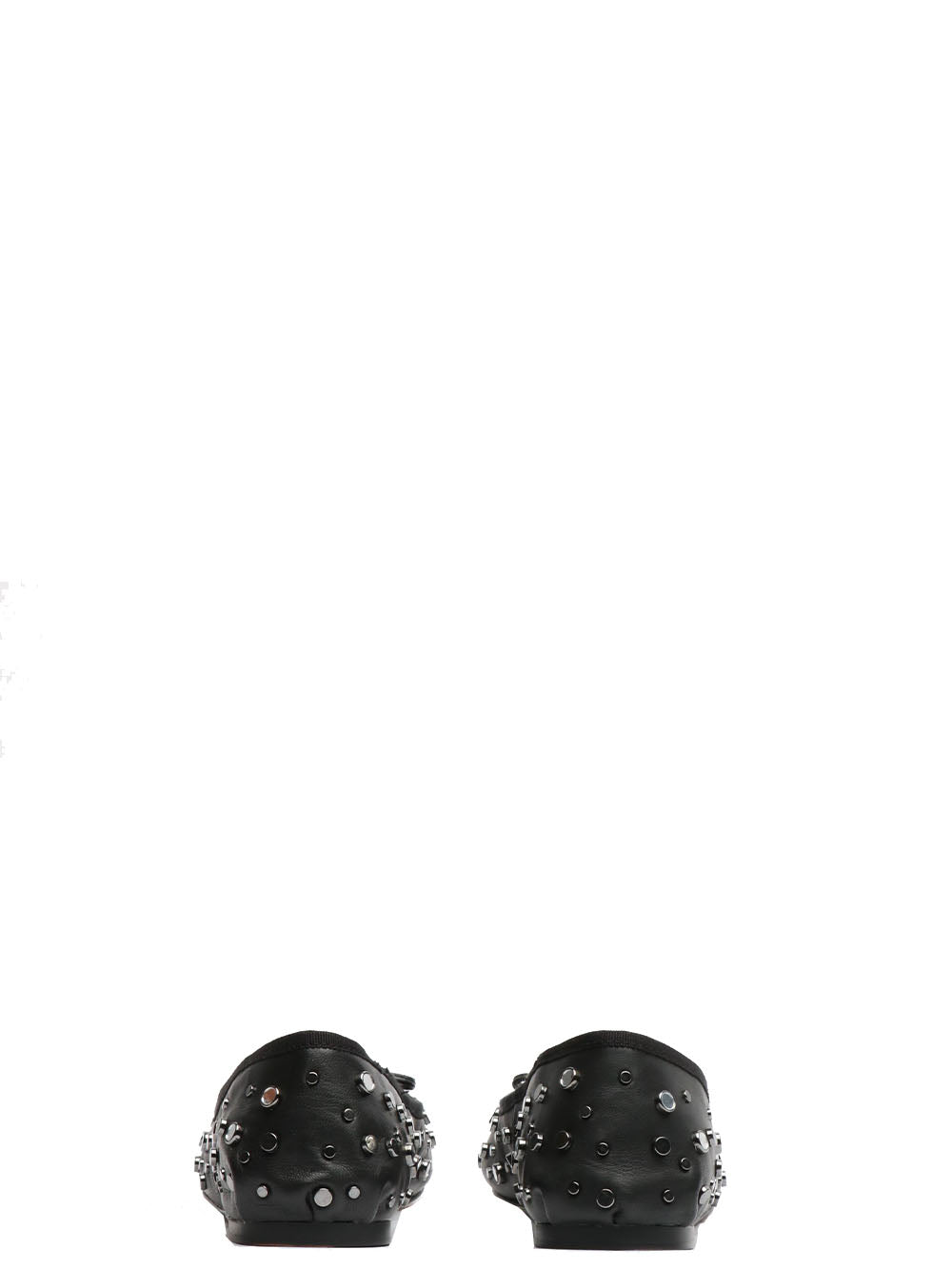 BIBI LOU Scarpe Ballerina in Pelle Nere con Borchie Nero