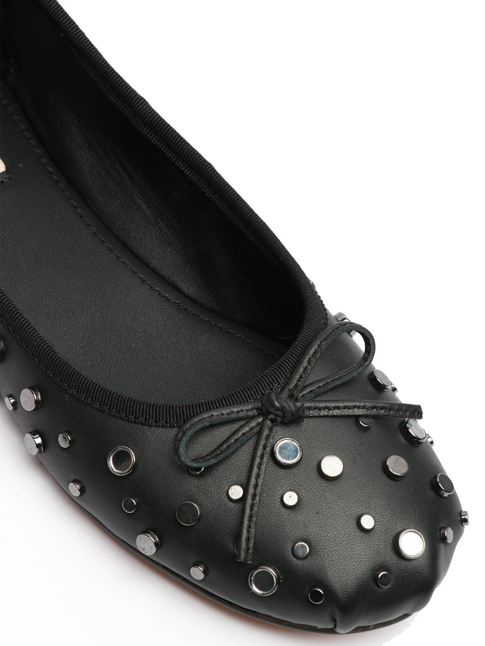 BIBI LOU Scarpe Ballerina in Pelle Nere con Borchie Nero