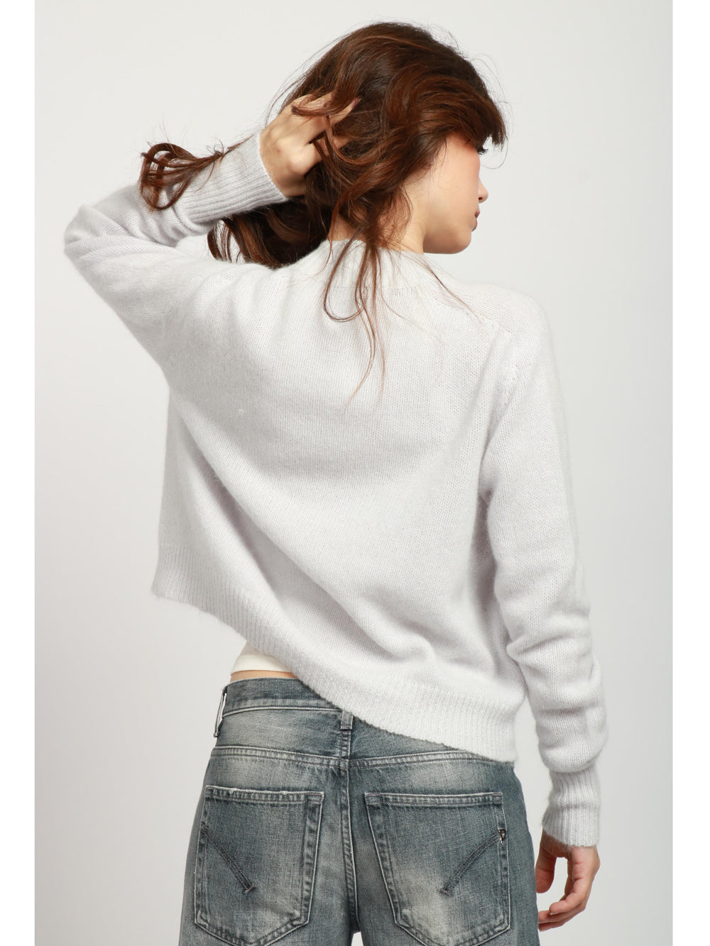 Cardigan in MIsto Angora Grigio