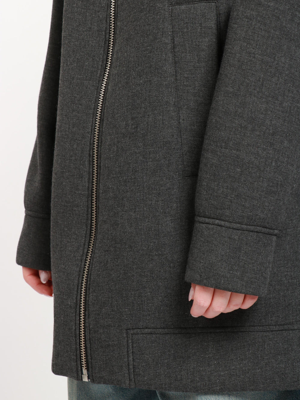 Bomber in Misto Lana Grigio