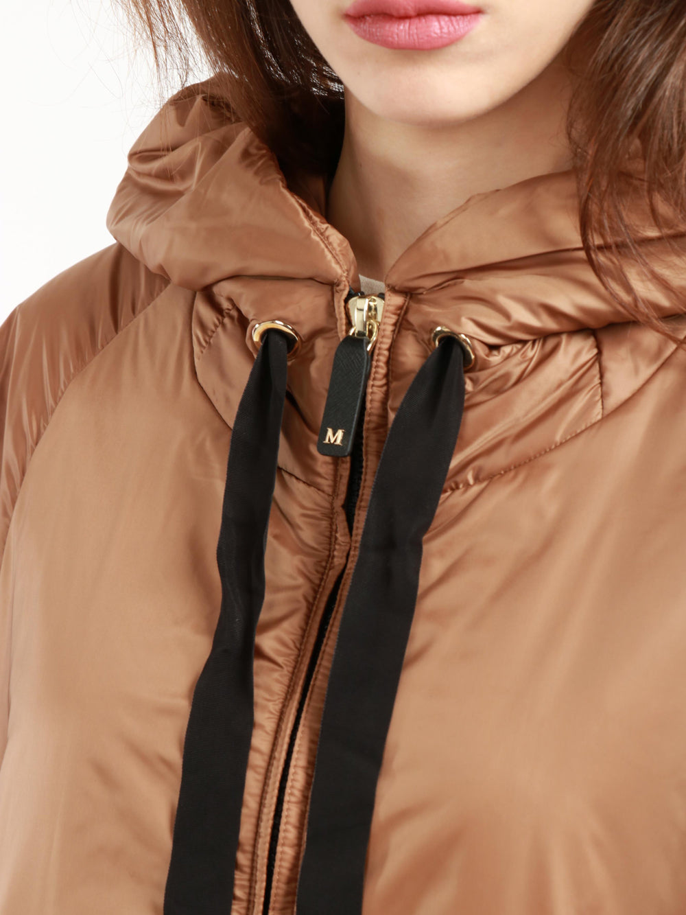 Greenma jacket in Bronze anti-drop fabric with hood