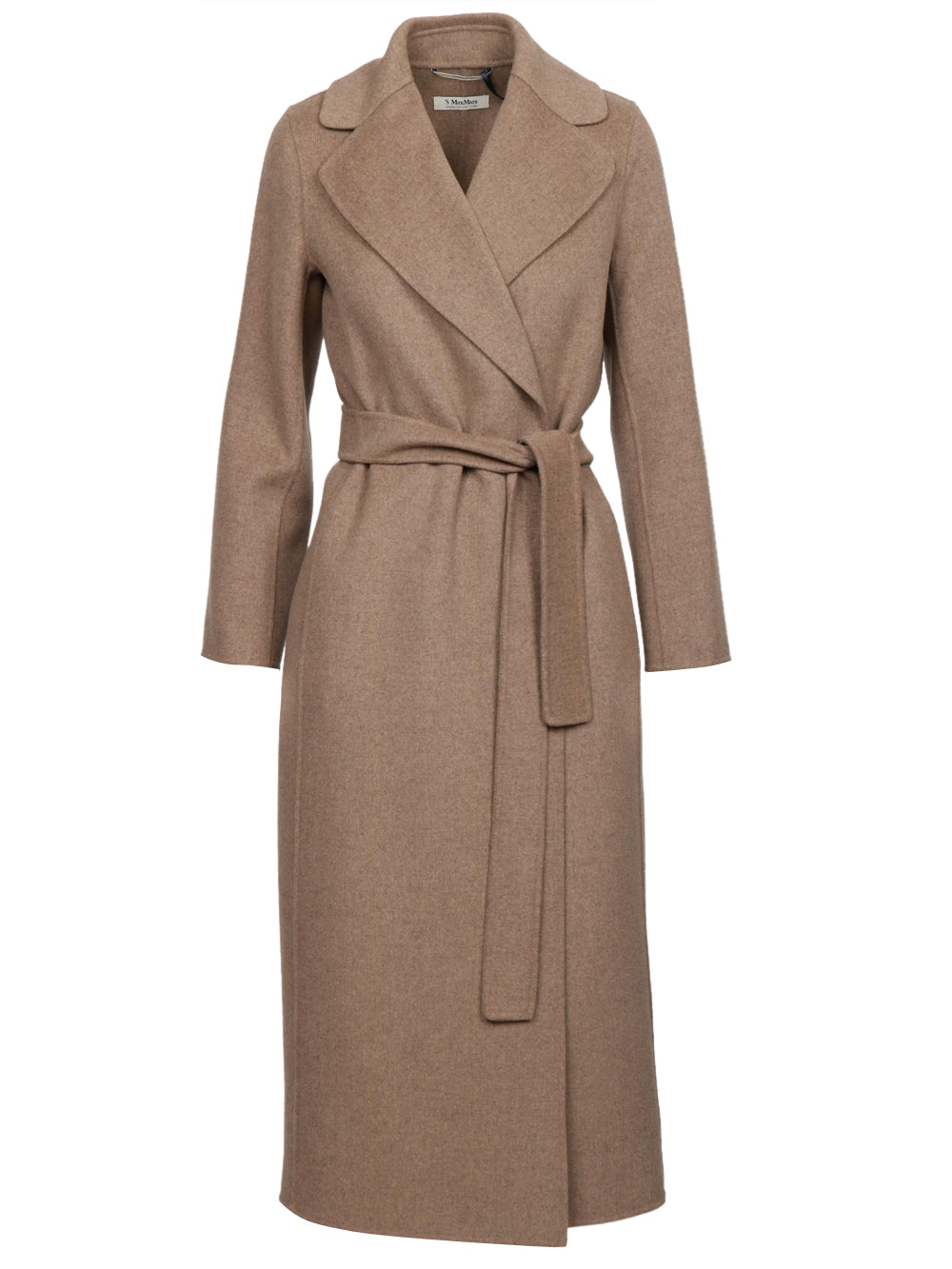 Cappotto Poldo a Vestaglia Lungo in Lana Vergine Fango