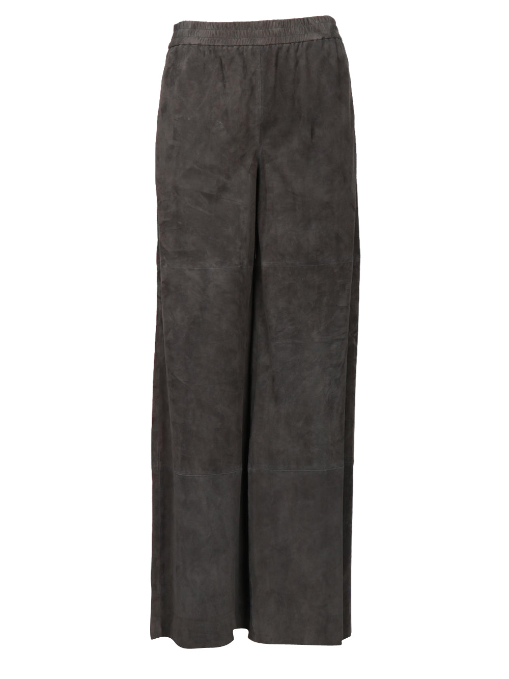 VIA MASINI 80 Pantaloni Corso Europa in Pelle Scamosciata Grigi Grigio
