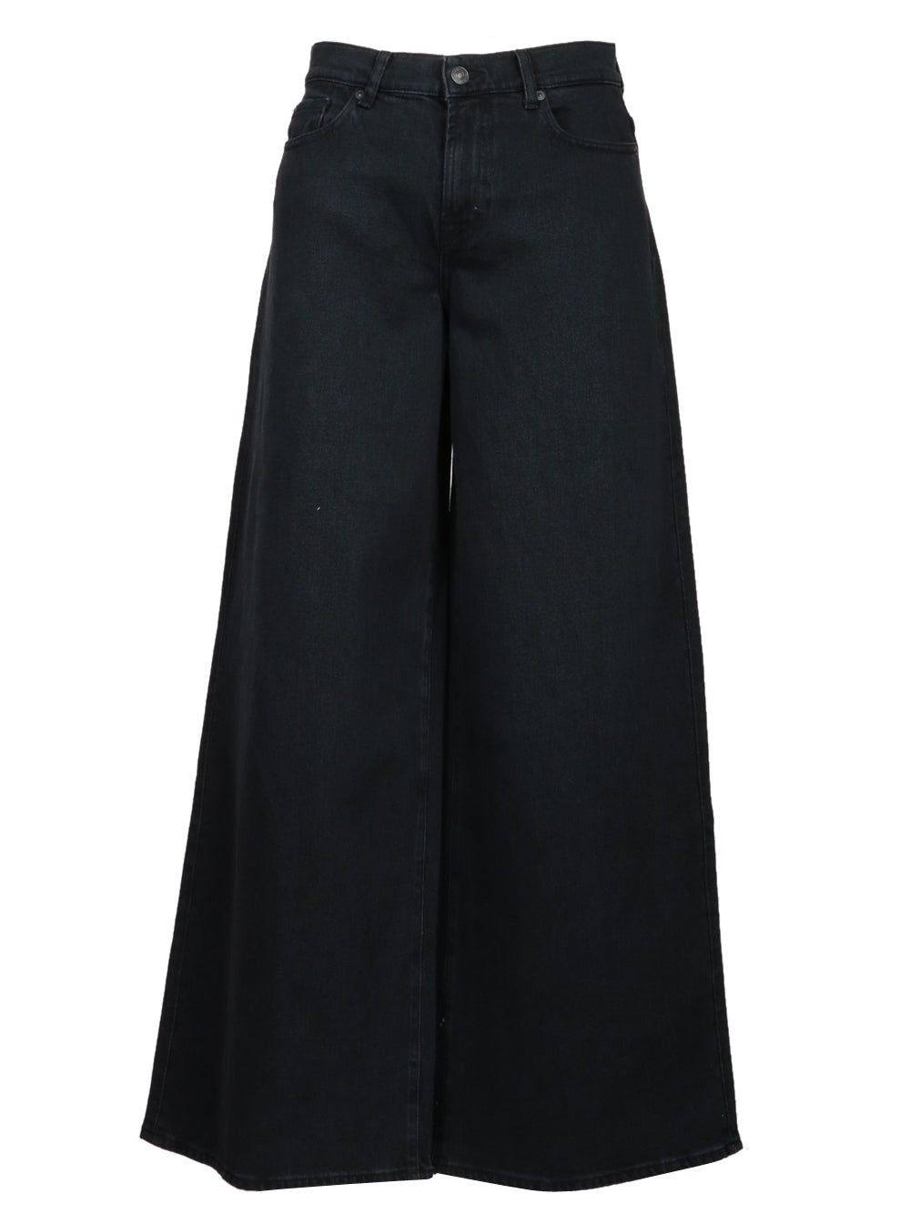 7 FOR ALL MANKIND Jeans Marie Palazzo in Denim Nero Denim Nero