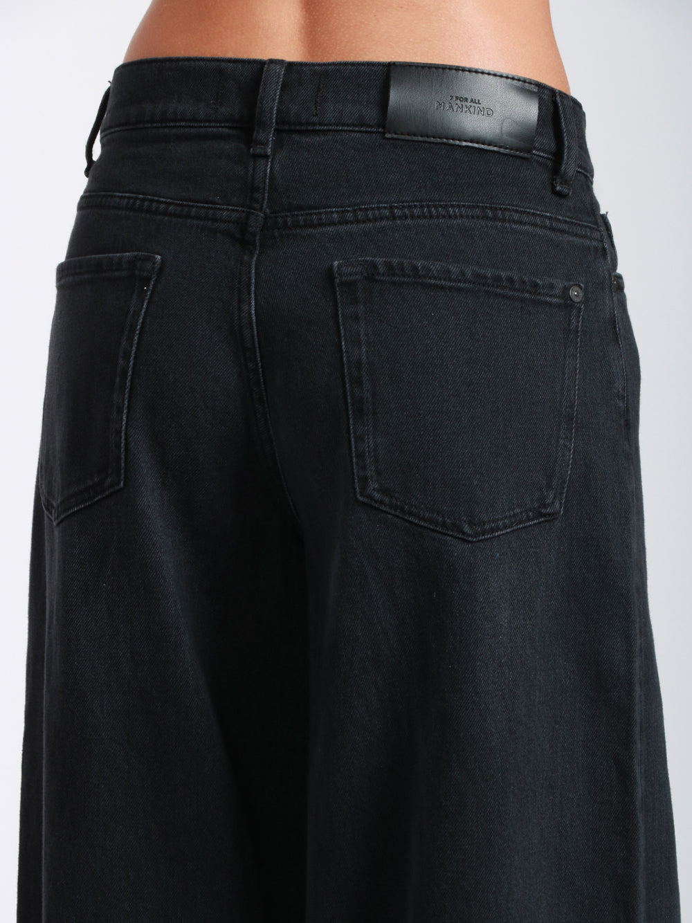 7 FOR ALL MANKIND Jeans Marie Palazzo in Denim Nero Denim Nero