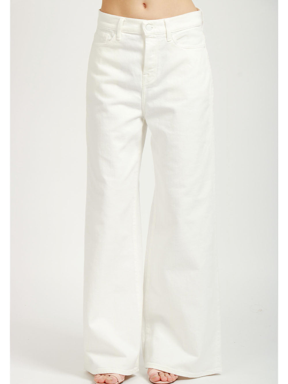 7 FOR ALL MANKIND Jeans Zoey Palazzo in Denim Bianco Bianco