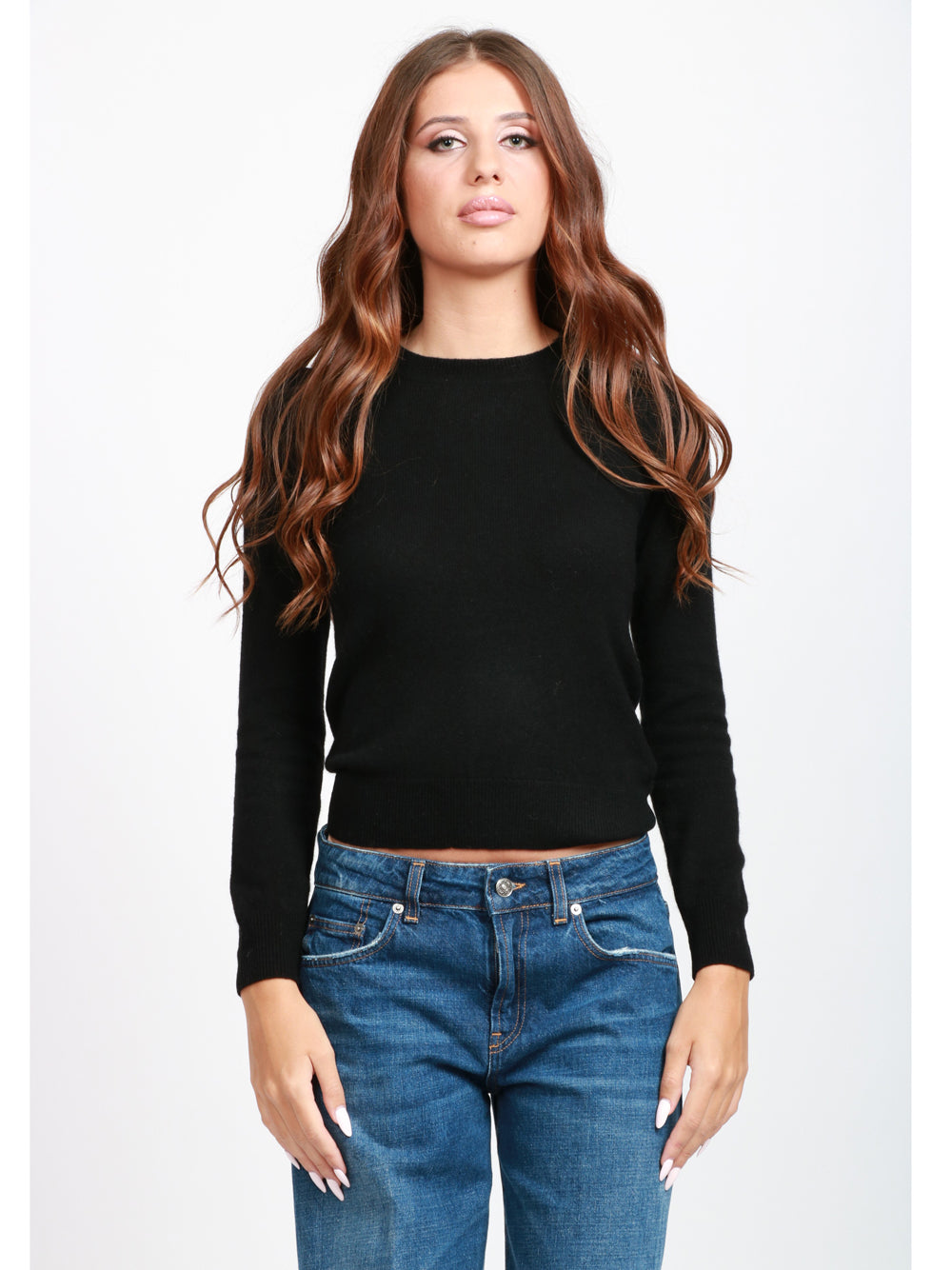 ABSOLUT CASHMERE Maglia Catelina Girocollo in Cashmere Nera Nero