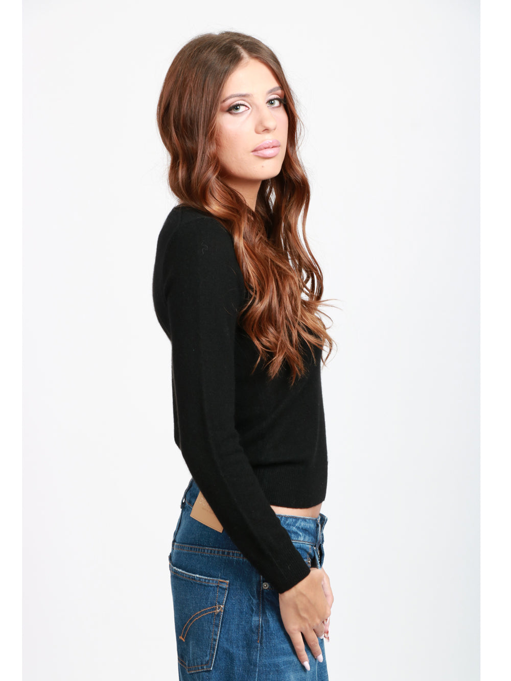 ABSOLUT CASHMERE Maglia Catelina Girocollo in Cashmere Nera Nero