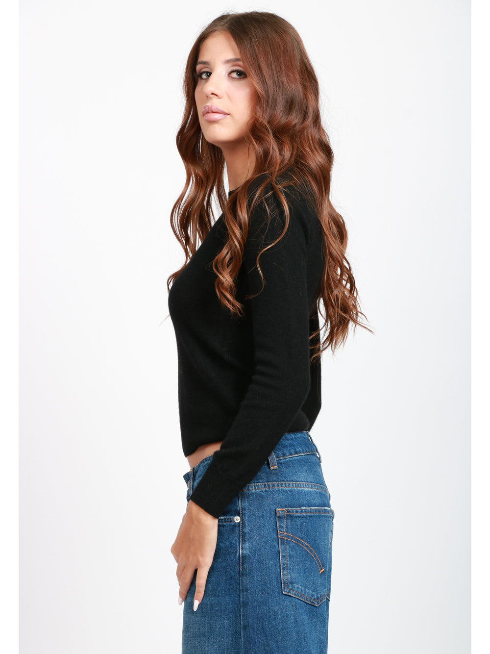 ABSOLUT CASHMERE Maglia Catelina Girocollo in Cashmere Nera Nero