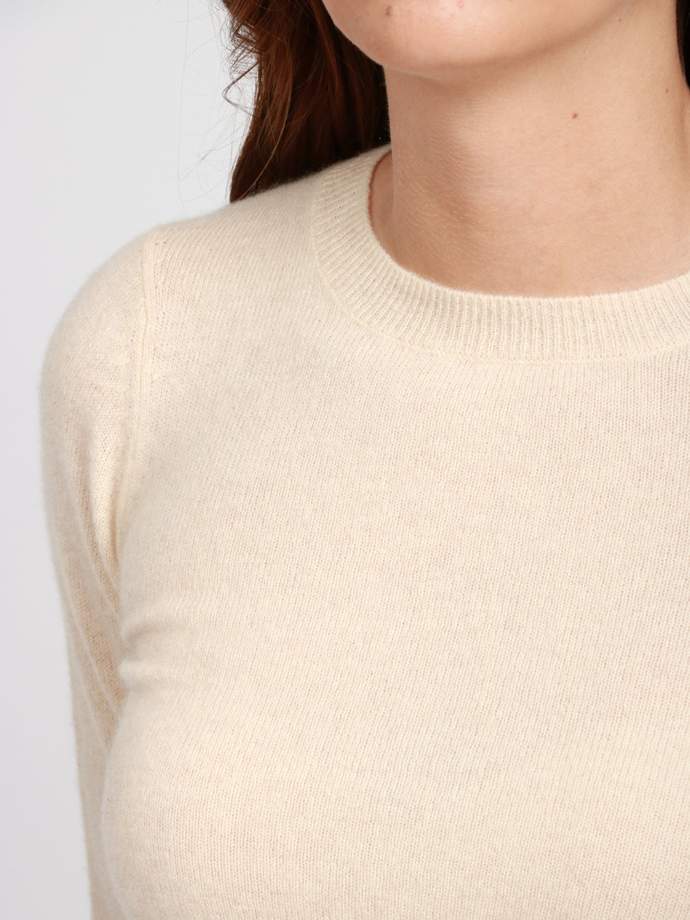 ABSOLUT CASHMERE Maglia Catelina Girocollo in Cashmere Conchiglia Beige