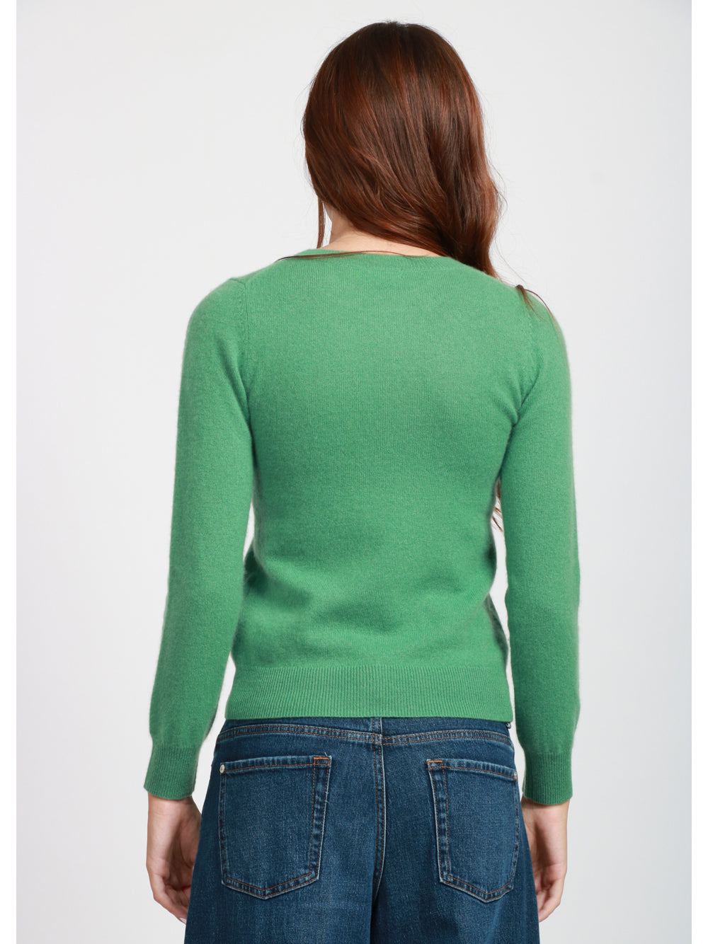 ABSOLUT CASHMERE Maglia Catelina Girocollo in Cashmere Verde Verde