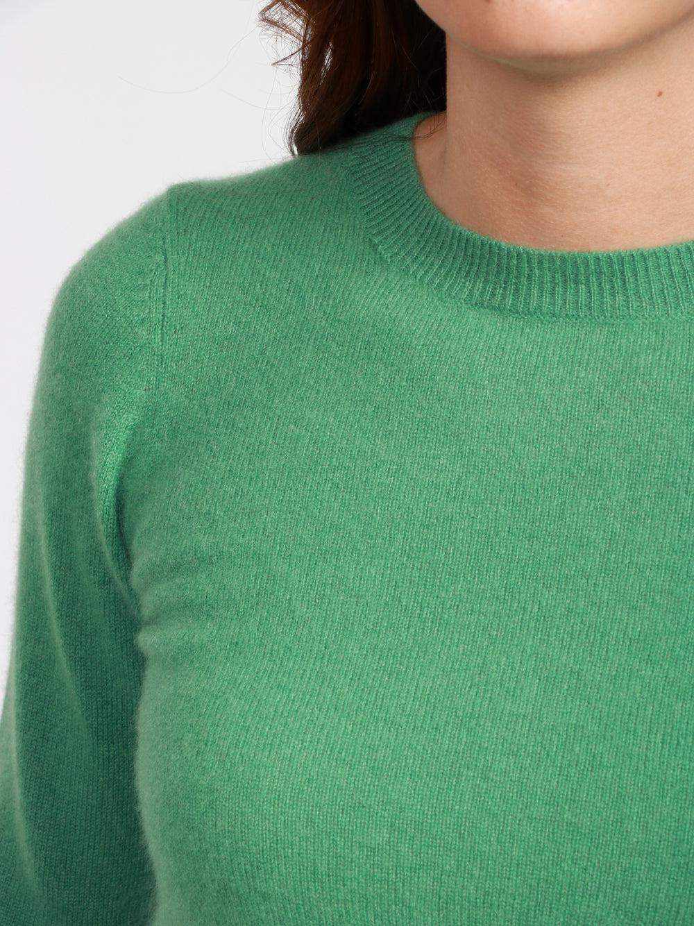 ABSOLUT CASHMERE Maglia Catelina Girocollo in Cashmere Verde Verde