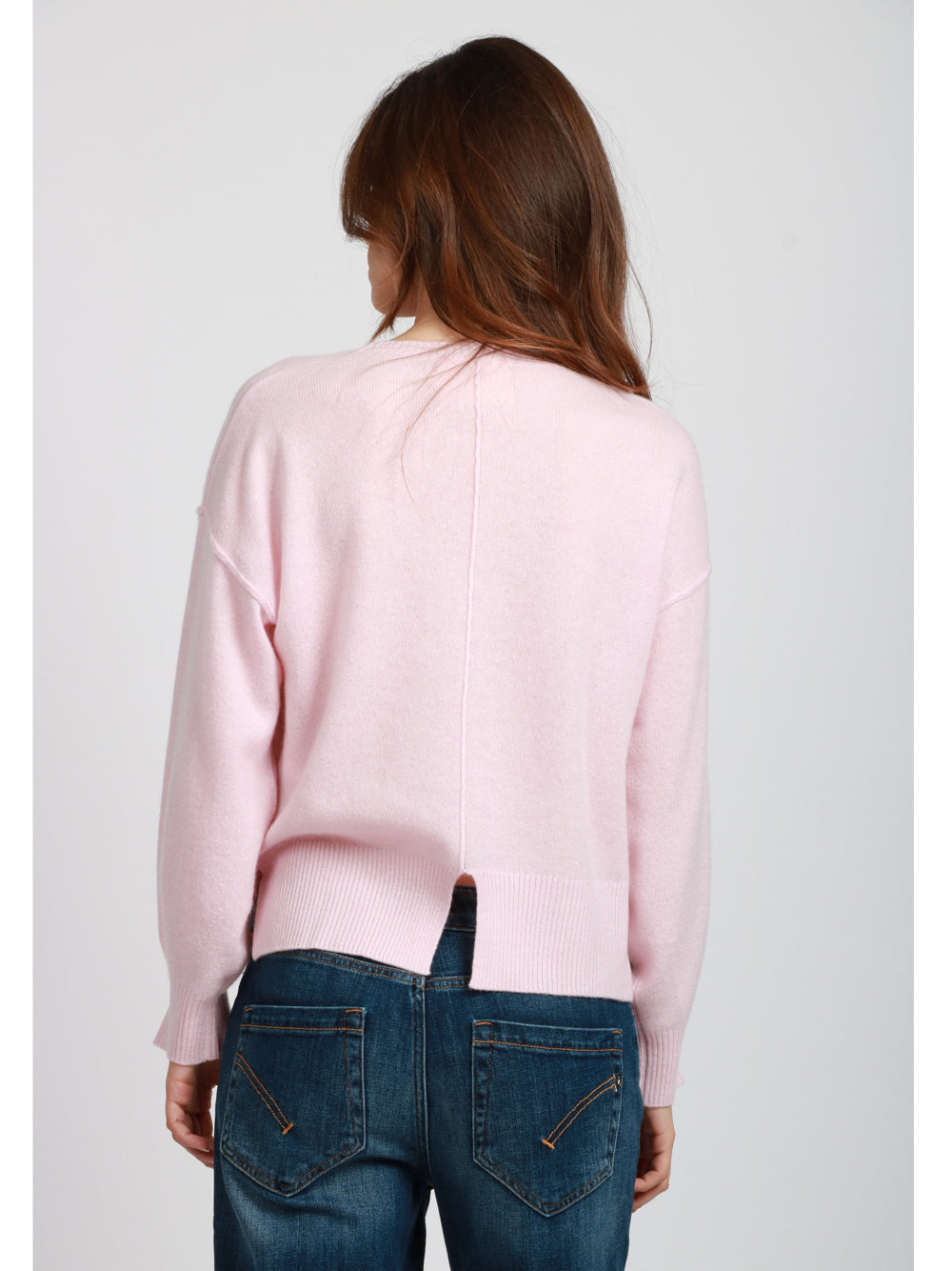 ABSOLUT CASHMERE Maglia Caterina Girocollo in Cashmere Rosa Rosa