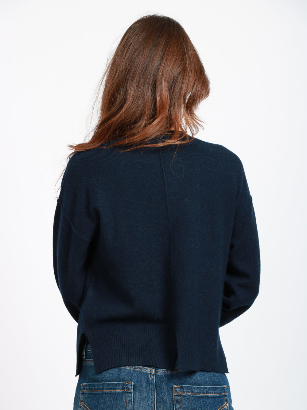 ABSOLUT CASHMERE Maglia Caterina Girocollo in Cashmere Blu Notte Blu notte