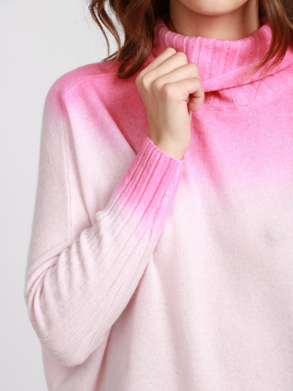 ABSOLUT CASHMERE Maglia Clarissa in Cashmere Sfumato Rosa e Fucsia Rosa/fucsia
