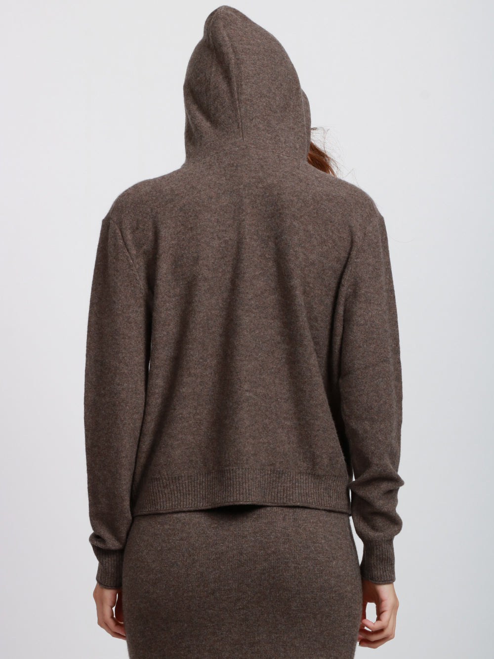 ABSOLUT CASHMERE Felpa Emma in Maglia in Misto Cashmere Tortora Legno