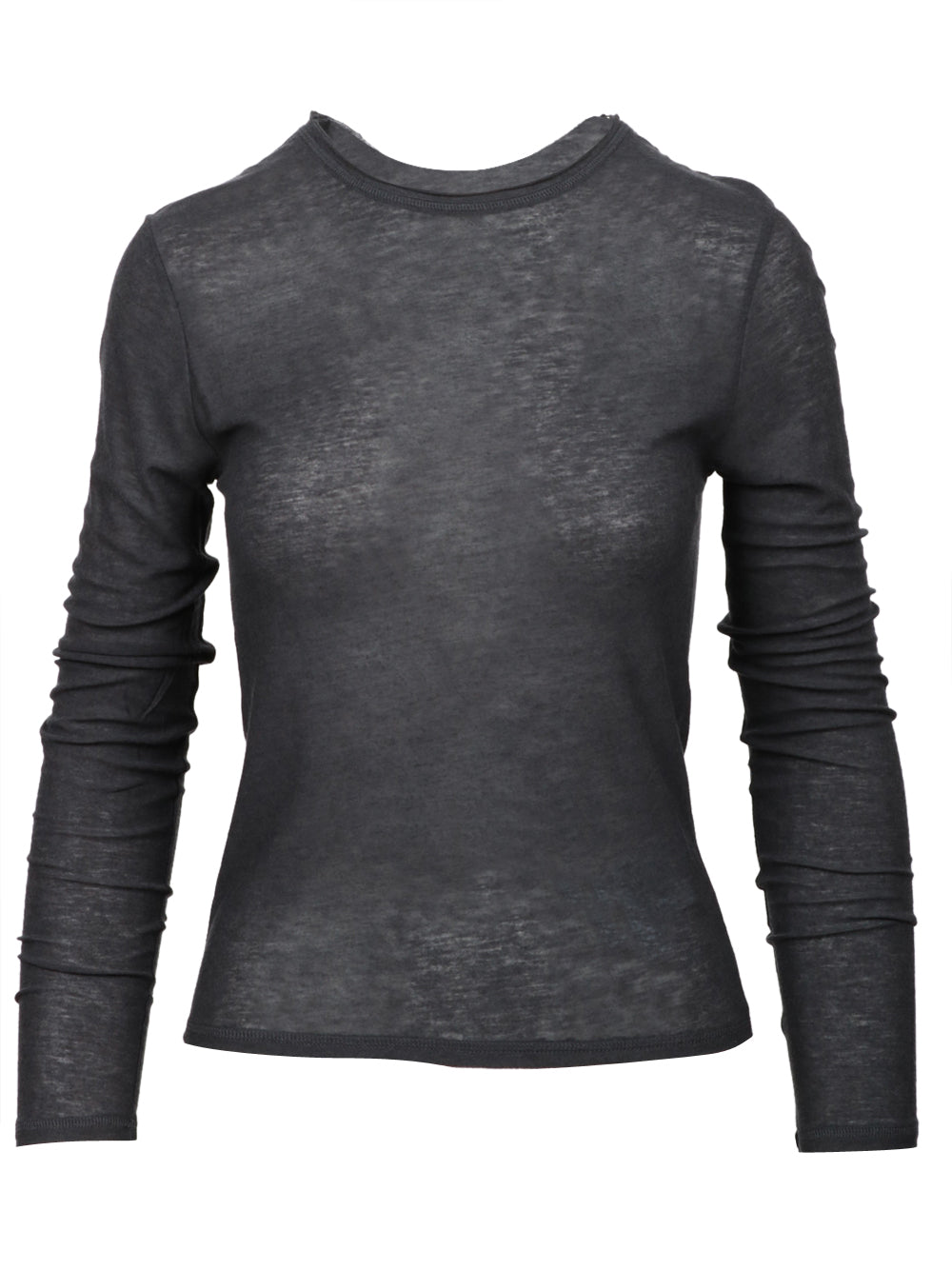ABSOLUT CASHMERE Maglia Flora Girocollo in Misto Lana Nera Nero