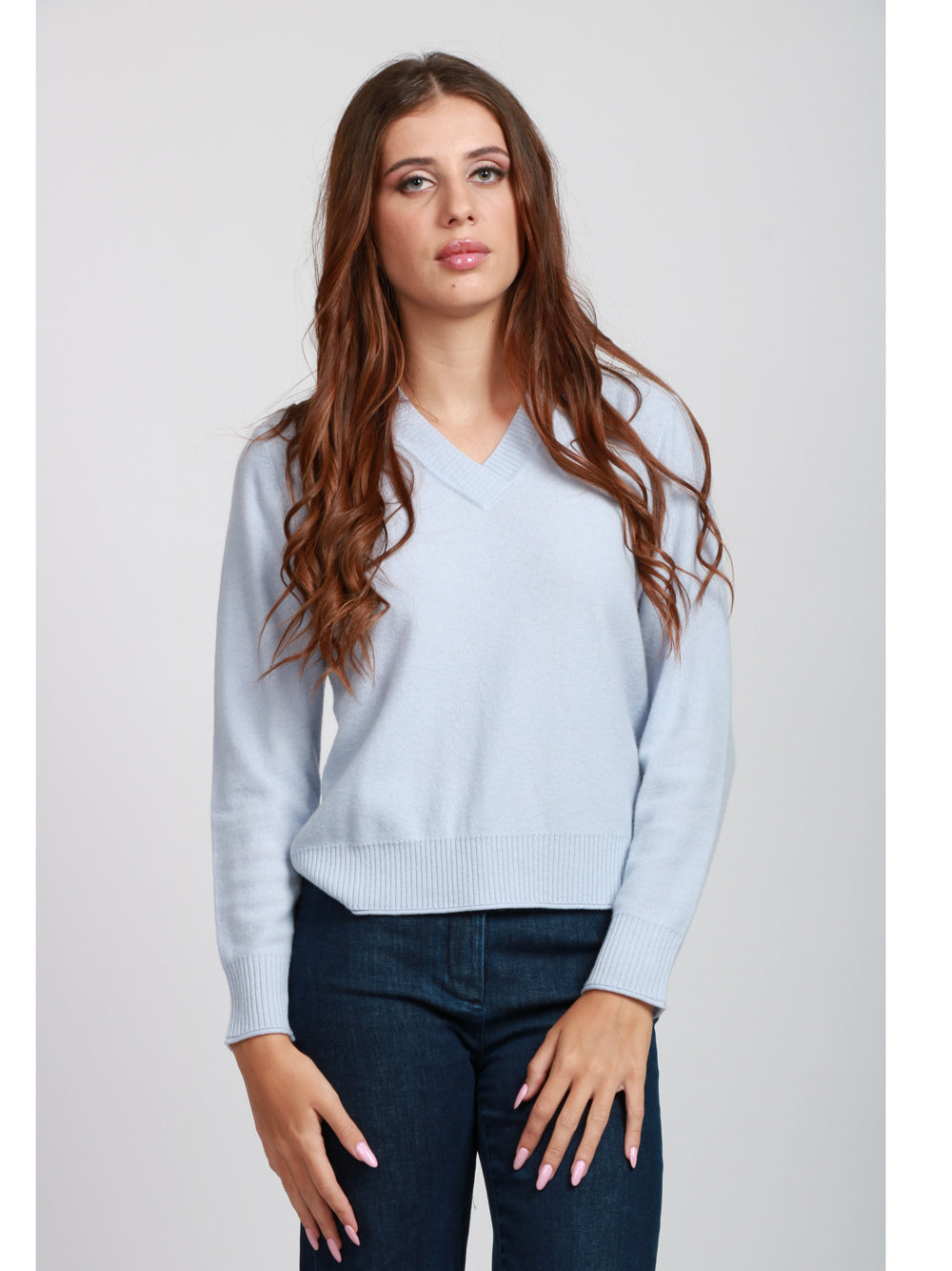 ABSOLUT CASHMERE Maglia Francesca in Misto Cashmere Polvere Polvere