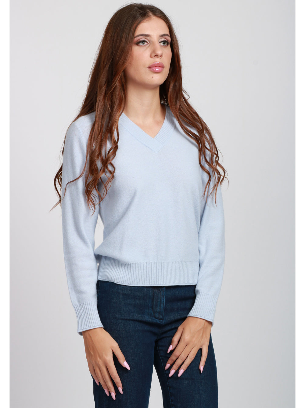 ABSOLUT CASHMERE Maglia Francesca in Misto Cashmere Polvere Polvere