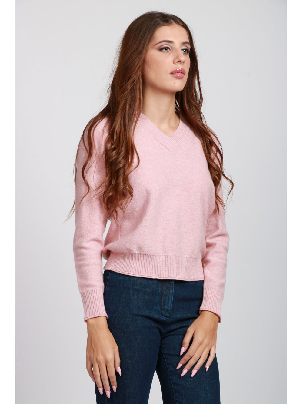 ABSOLUT CASHMERE Maglia Francesca in Misto Cashmere Rosa Rosa