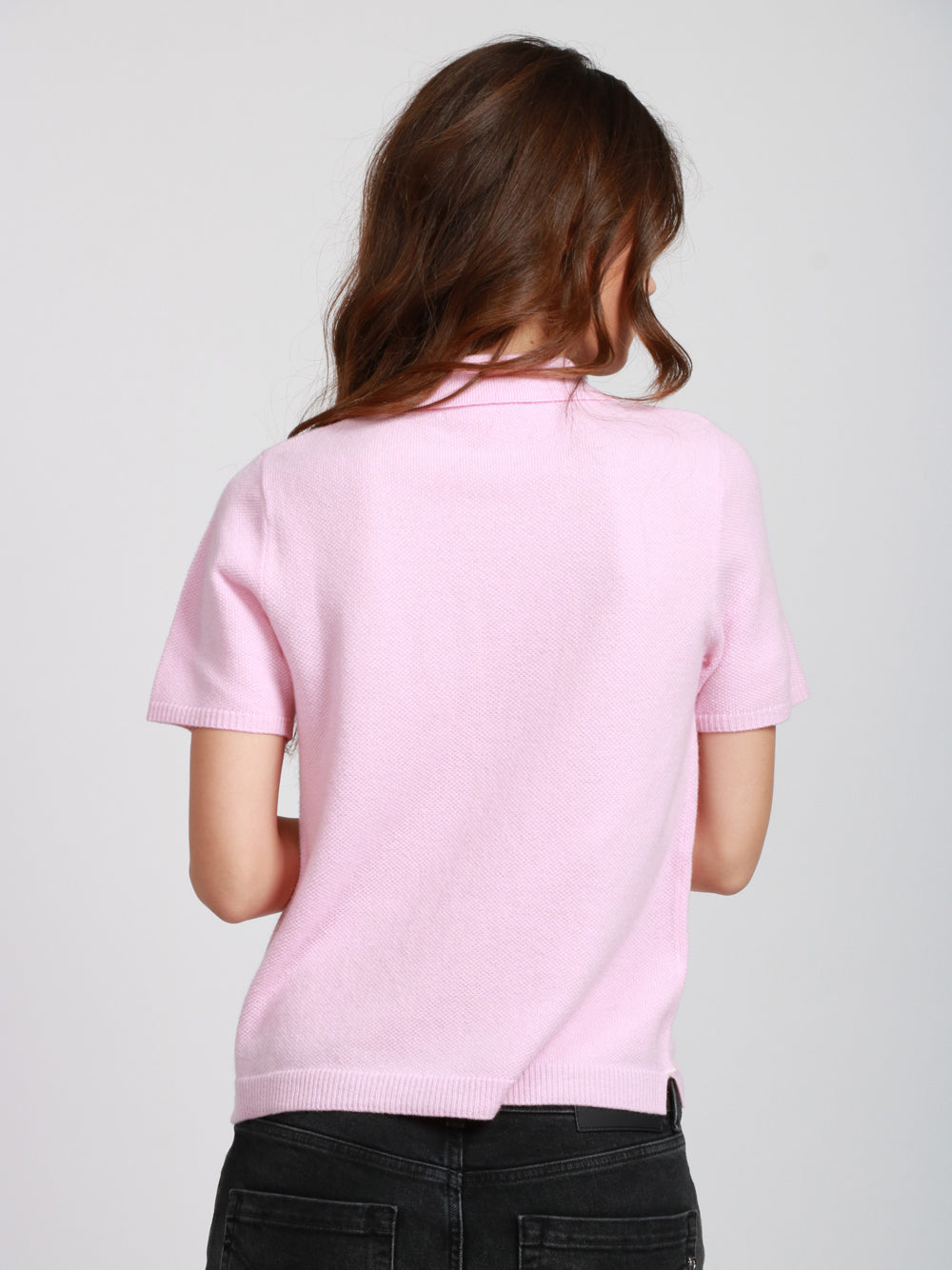 ABSOLUT CASHMERE Maglia Polo Giulia in Misto Cashmere Rosa Rosa