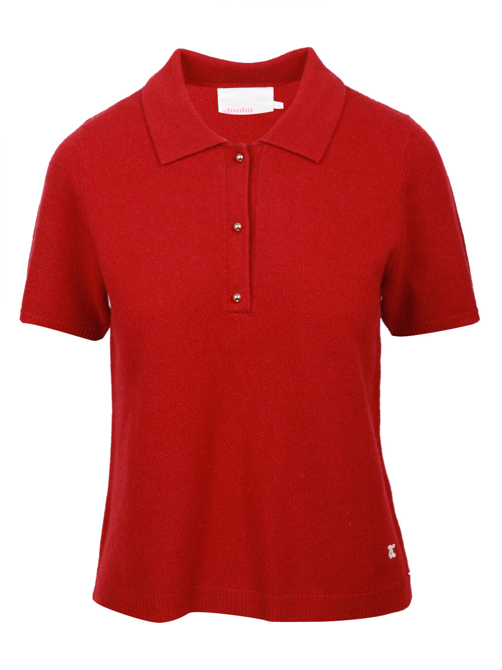 ABSOLUT CASHMERE Maglia Polo Giulia in Misto Cashmere Rossa Scuro Rosso scuro