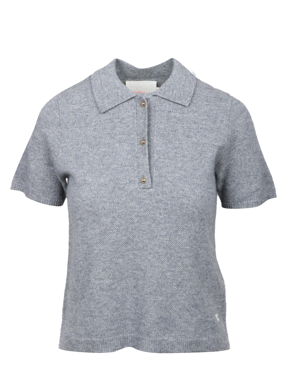 ABSOLUT CASHMERE Maglia Polo Giulia in Misto Cashmere Grigia Grigio