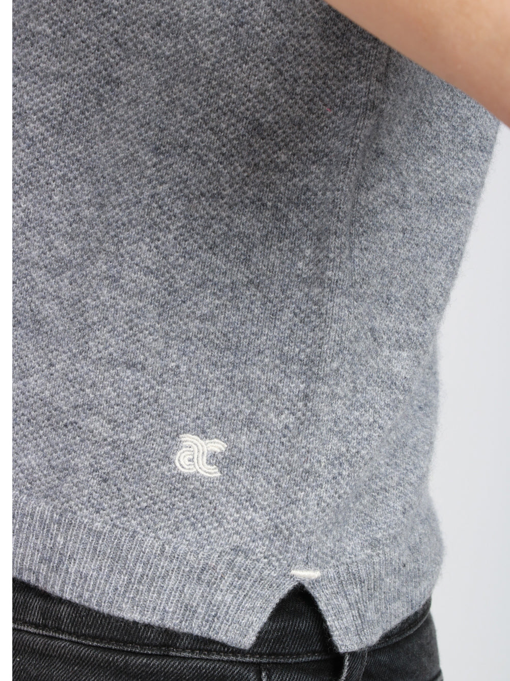 ABSOLUT CASHMERE Maglia Polo Giulia in Misto Cashmere Grigia Grigio