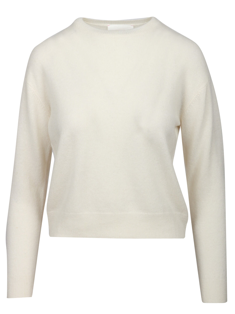 ABSOLUT CASHMERE Maglia Mirella Girocollo in Cashmere Panna con Scritta Ciao Avorio