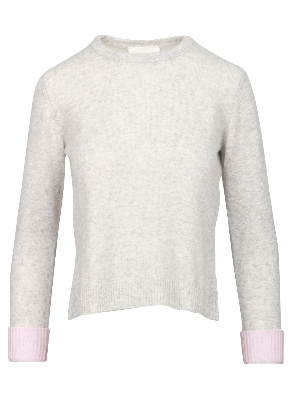 ABSOLUT CASHMERE Maglia Nadia Girocollo in Cashmere Grigia e Rosa Grigio/rosa